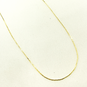 14k Solid Yellow Gold Solid Cable Necklace